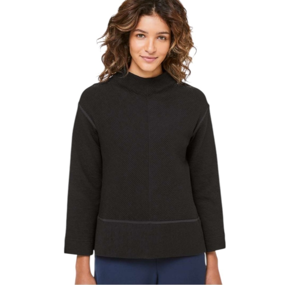 Lululemon On Repeat Mock Neck Sweatshirt Black 8 Athleisure Cozycore